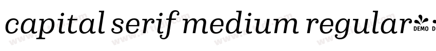 capital serif medium regular字体转换